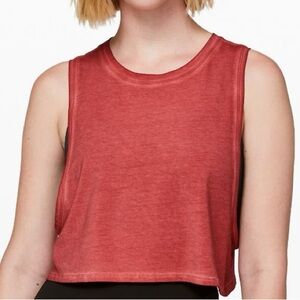 Lululemon Muscle Love Crop Tank Fade in Washed Brick Rose Size 6